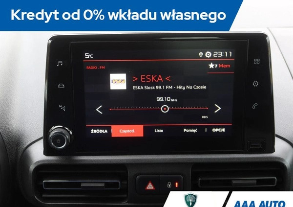 Citroen Berlingo cena 66000 przebieg: 137700, rok produkcji 2019 z Międzybórz małe 172